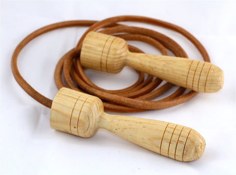 Wood & Leather Jump Rope 8' - Casanova Boxing USA