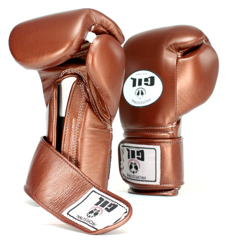 Guantes De Box Para Kickboxing Velcro 16 Oz Eo Safe Imports Esi-5572 Color  Dorado